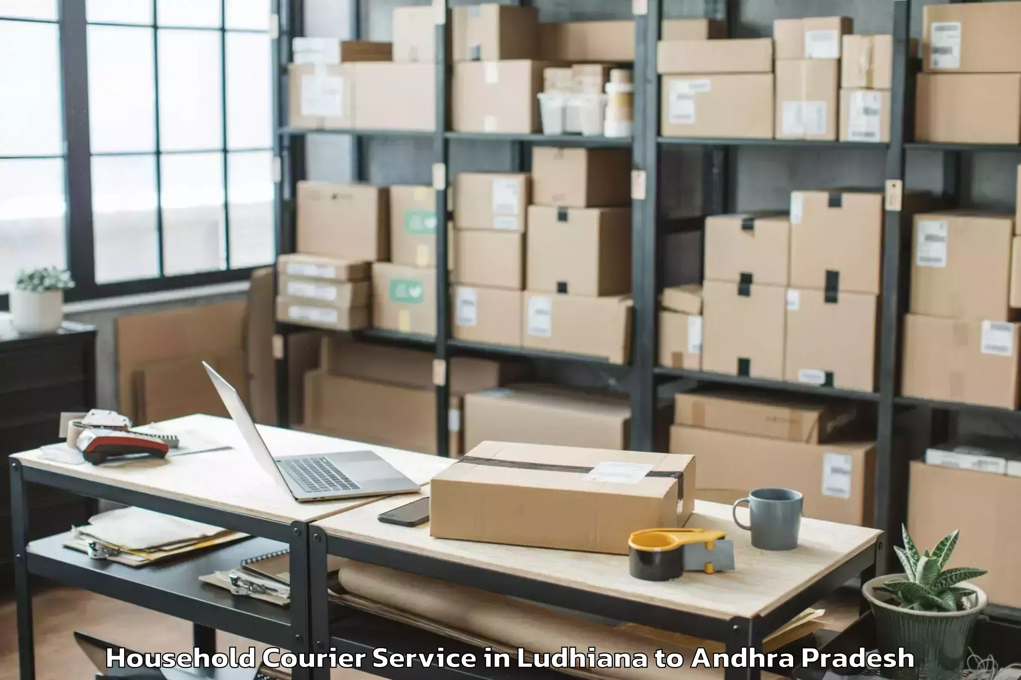 Quality Ludhiana to Santhabommali Household Courier